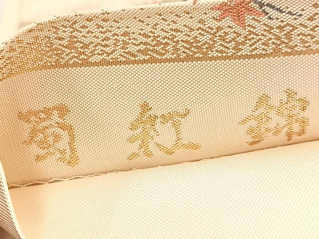 平和屋着物◎六通柄袋帯 蜀紅錦 宮中風景文 金糸 正絹 逸品 BAAX1963hv