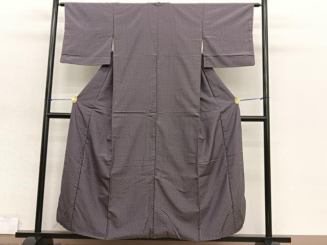 平和屋着物■上質なお召 麻の葉文様 正絹 逸品 BAAX2018hv