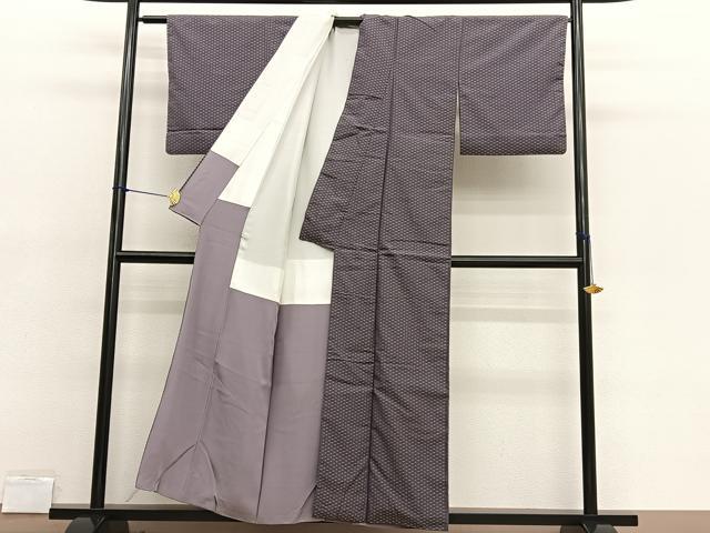 平和屋着物■上質なお召 麻の葉文様 正絹 逸品 BAAX2018hv