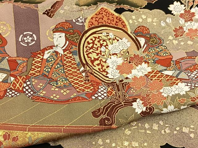 平和屋着物■豪華黒留袖 作家物 寿宝錦 金彩 正絹 逸品 BAAX2025hv