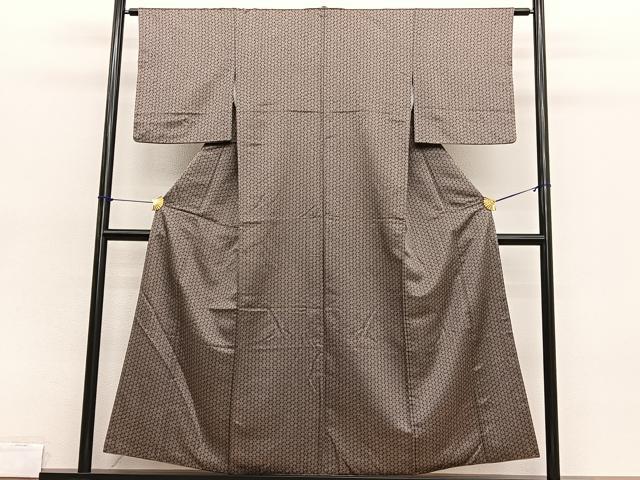 平和屋着物■上質な小紋 網目模様 正絹 逸品 BAAX2052hv