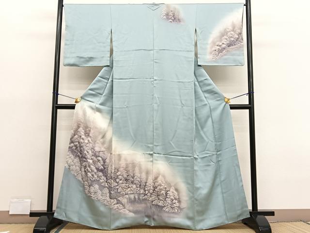 平和屋着物■訪問着 風景文 暈し染め 金彩 正絹 逸品 BAAX2054hv