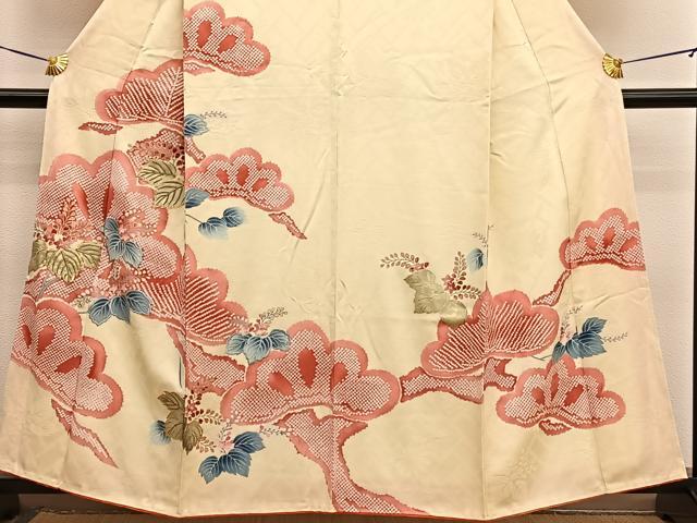 平和屋着物■訪問着 駒刺繍 松桐文 金彩 正絹 逸品 BAAX2066hv
