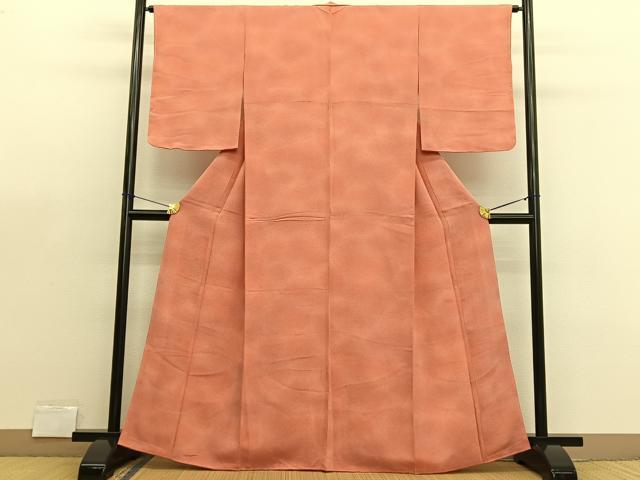 平和屋着物■上質な小紋 霞文 たたき染め 鬼しぼ縮緬 正絹 逸品 BAAX2094hv