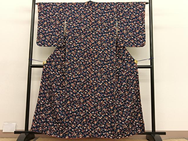 平和屋着物■上質な小紋 万寿菊 正絹 逸品 BAAX2108hv