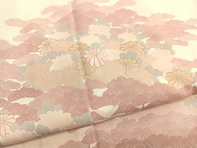 平和屋着物■豪華色留袖 刺繍 松林 金彩 正絹 逸品 BAAX2122hv