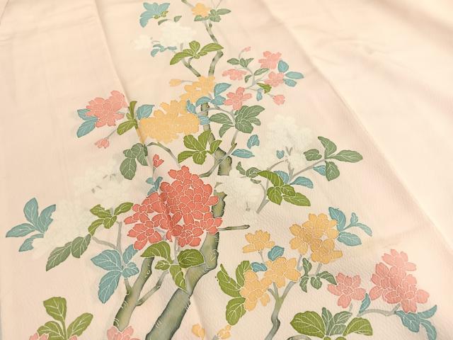 平和屋着物■訪問着 枝花文 正絹 逸品 BAAX2123hv