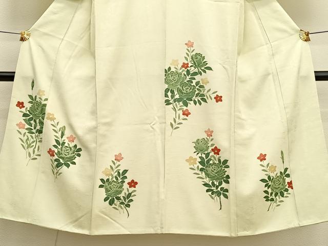 平和屋着物■訪問着 型染め 枝花文 金彩 正絹 逸品 BAAX2133hv