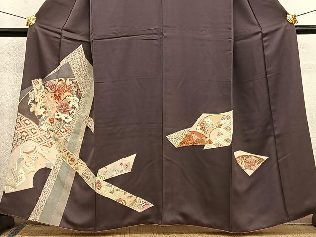 平和屋着物■訪問着 地紙花車文 金彩 正絹 逸品 BAAX2157hv