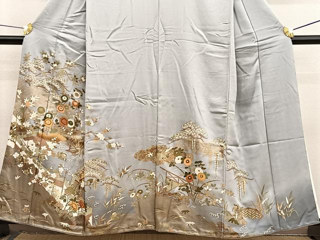 平和屋着物■豪華色留袖 鴛鴦流水花文 暈し染め 金彩 正絹 逸品 BAAX2172hv
