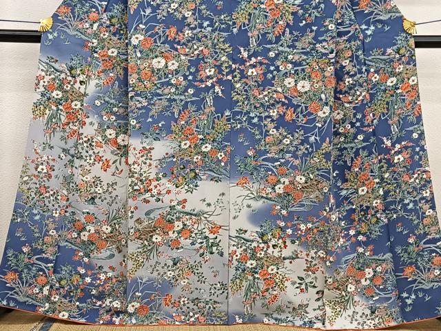 平和屋着物■訪問着 流水花文 暈し染め 金彩 正絹 逸品 BAAX2326hv