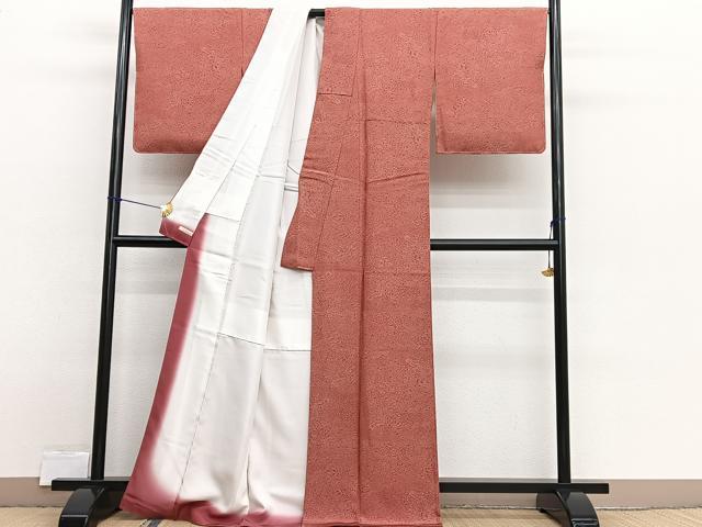 平和屋着物■江戸小紋 御所車花文 正絹 逸品 BAAX2368hv