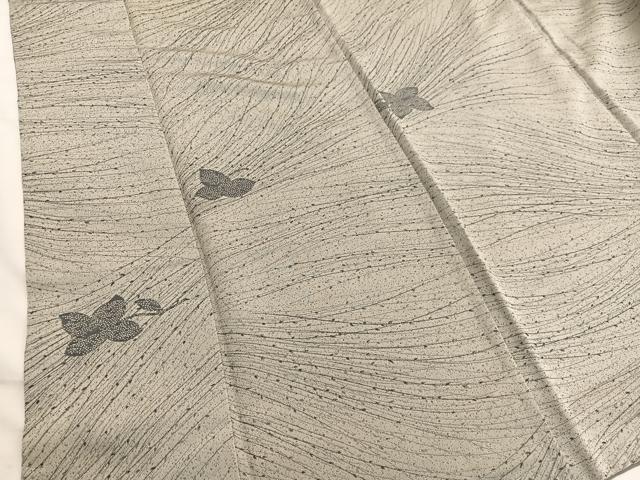平和屋着物■上質お召 枝花文 正絹 逸品 BAAX2370hv