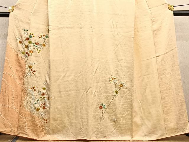 平和屋着物■訪問着 絞り 枝花文 金彩 正絹 逸品 BAAX2383hv