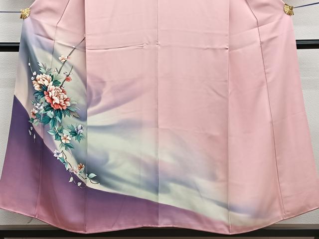 平和屋着物■訪問着 牡丹 暈し染め 正絹 逸品 BAAX2391hv