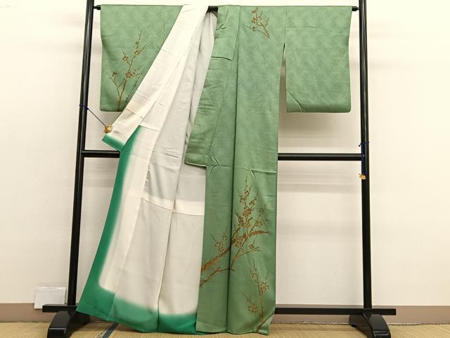 平和屋着物■訪問着 枝梅文 金彩 正絹 逸品 BAAX2404hv