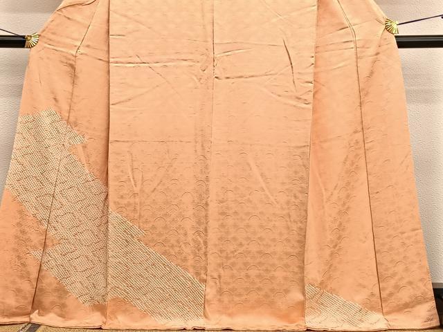 平和屋着物■訪問着 絞り 松皮菱文 正絹 逸品 未使用 BAAX2407hv