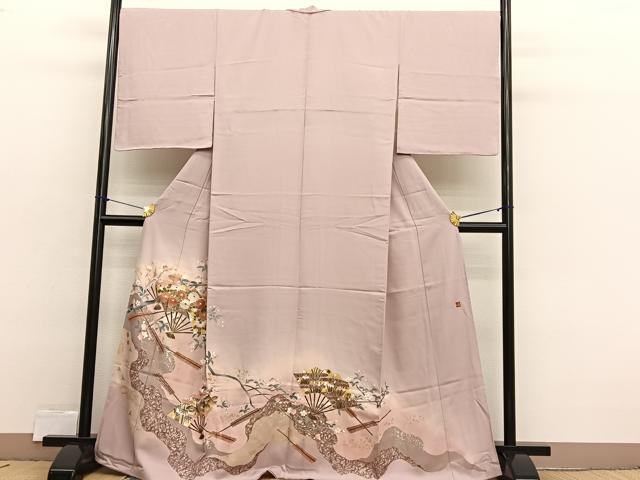 平和屋着物■豪華色留袖 作家物 扇面花文 暈し染め 金銀彩 正絹 逸品 BAAX2409hv
