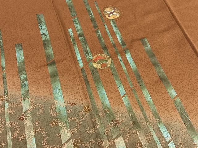平和屋着物■訪問着 駒刺繍 木賊花唐草文 暈し染め 金彩 正絹 逸品 BAAX2418hv