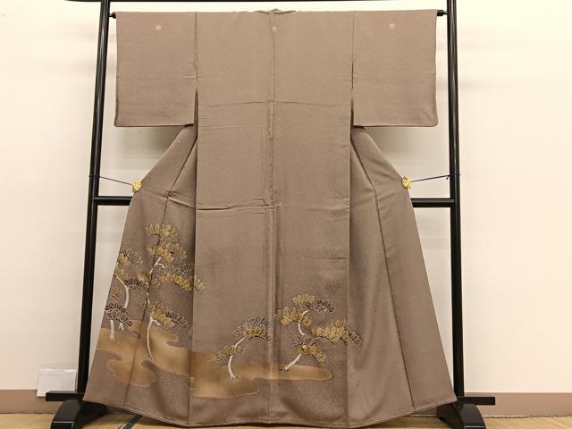 平和屋着物■豪華色留袖 刺繍 浜松文 金彩 三越扱い 正絹 逸品 BAAX2420hv