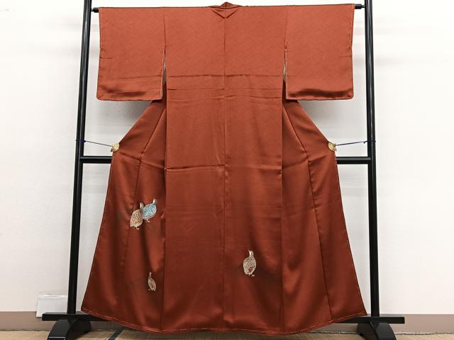 平和屋着物■色留訪問着 鶉 金彩 正絹 逸品 未使用 BAAX2446hv