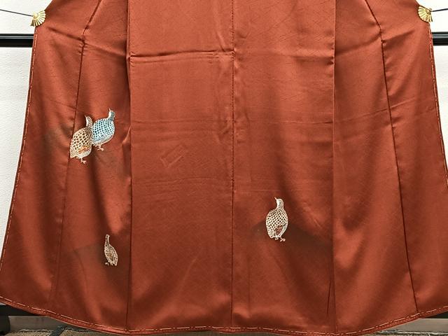 平和屋着物■色留訪問着 鶉 金彩 正絹 逸品 未使用 BAAX2446hv