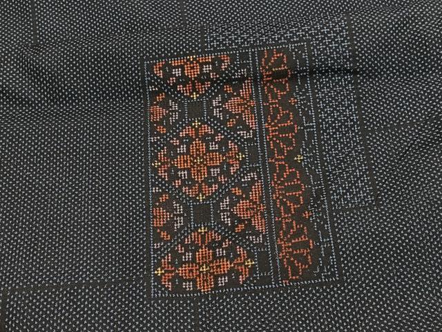 平和屋着物■本場大島紬 7マルキ 花菱文 正絹 逸品 BAAX2468hv