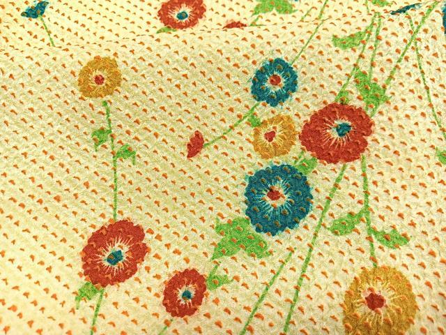 平和屋着物■上質な小紋 総絞り 枝花文 正絹 逸品 BAAX2473hv