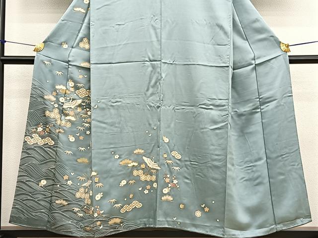 平和屋着物■訪問着 飛鶴松竹梅 金彩 正絹 逸品 BAAX2485hv