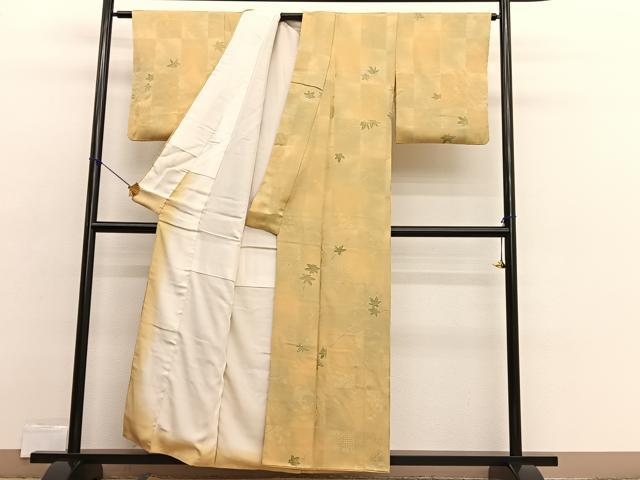 平和屋着物■上質な小紋 楓風景文 暈し染め 正絹 逸品 BAAX2488hv
