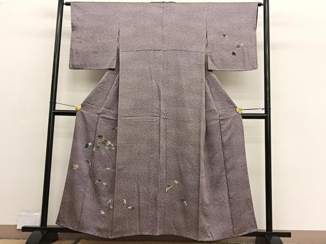 平和屋着物■訪問着 舞葉文 たたき染め 金彩 鈴乃屋扱い 正絹 逸品 BAAX2489hv