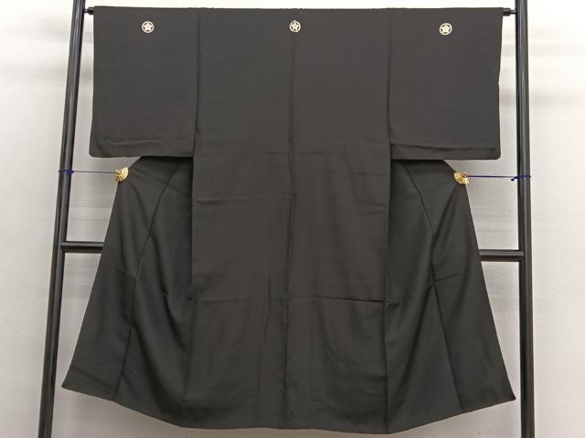 平和屋着物■男性 黒紋付 正絹 逸品 BAAX2494hv