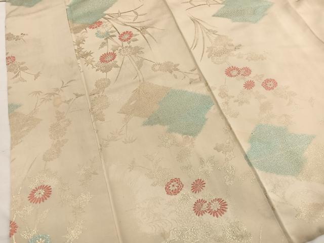 平和屋着物■上質な小紋 寿光織 松皮菱花文 金糸 正絹 逸品 BAAX2497hv