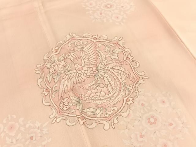 平和屋着物■中国三大刺繍 相良刺繍 訪問着 鳳凰花文 暈し染め 正絹 逸品 BAAX2501hv