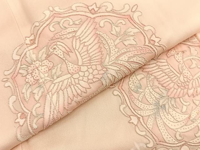 平和屋着物■中国三大刺繍 相良刺繍 訪問着 鳳凰花文 暈し染め 正絹 逸品 BAAX2501hv