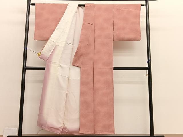 平和屋着物■上質な小紋 霞文 暈し染め 鬼しぼ縮緬 正絹 逸品 BAAX2503hv