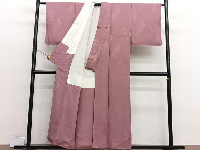 平和屋着物■上質な色無地 樹林地紋 鴇浅葱色 正絹 逸品 BAAX2506hv