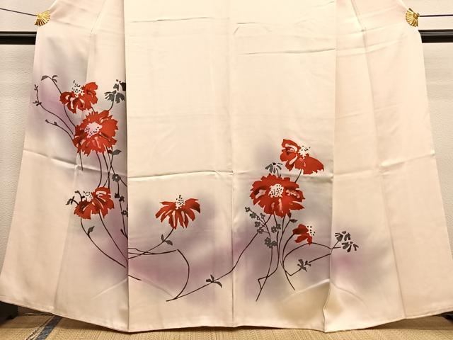 平和屋着物■訪問着 枝花文 ろうけつ染め 暈し染め 正絹 逸品 BAAX2517hv