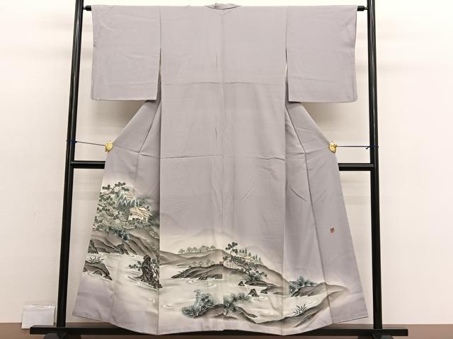 平和屋着物■豪華色留袖 作家物 手描き 風景文 暈し染め 正絹 逸品 BAAX2521hv