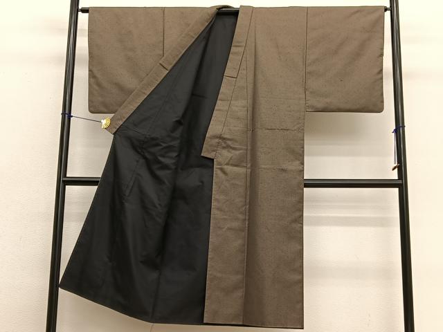 平和屋着物■男性 紬 幾何学文様 正絹 逸品 BAAX2525hv