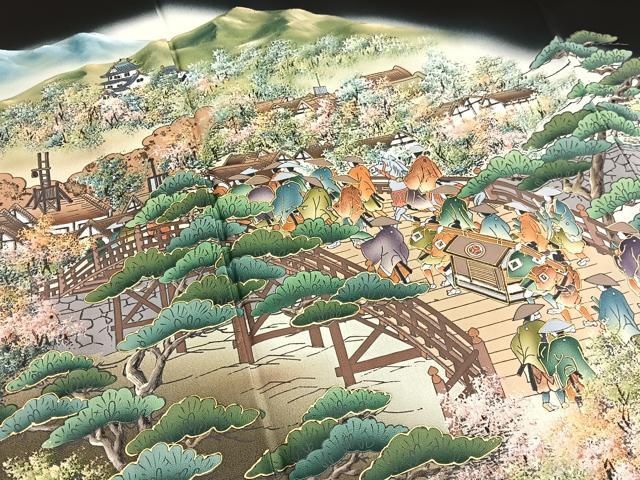 平和屋着物■豪華黒留袖 作家物 縁起橋 日本橋 暈し染め 金彩 正絹 逸品 BAAX2536hv