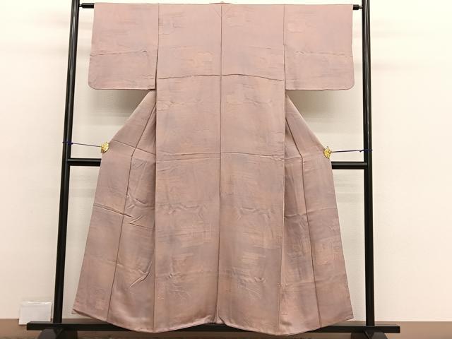 平和屋着物■上質な小紋 草葉風景地紋 暈し染め 正絹 逸品 BAAX2537hv