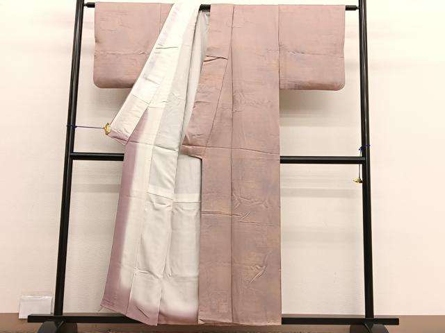 平和屋着物■上質な小紋 草葉風景地紋 暈し染め 正絹 逸品 BAAX2537hv