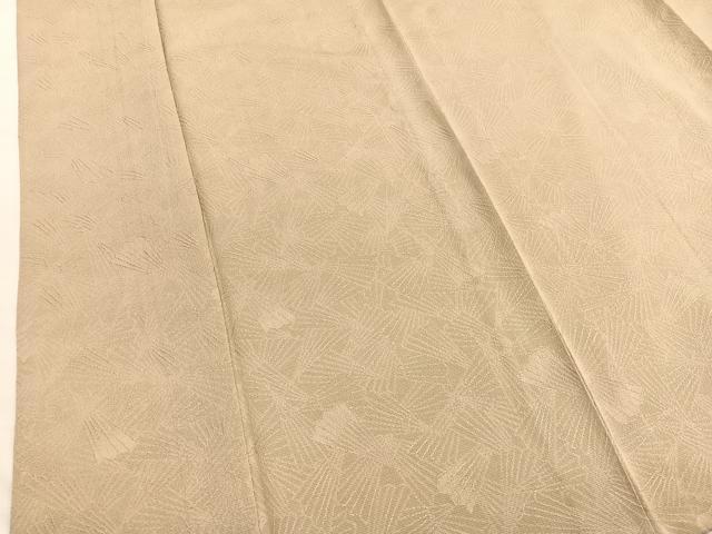 平和屋着物▽上質なお召 単衣 扇面文 正絹 逸品 BAAX2552hv