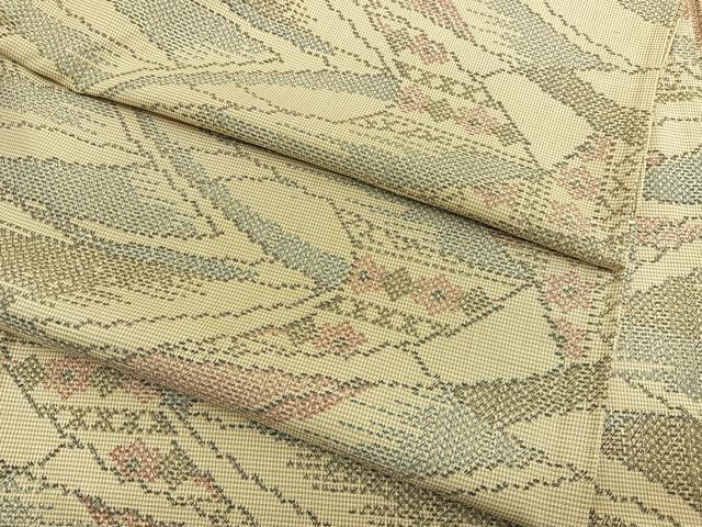 平和屋着物▽本場大島紬 単衣 重山文 正絹 逸品 BAAX2557hv