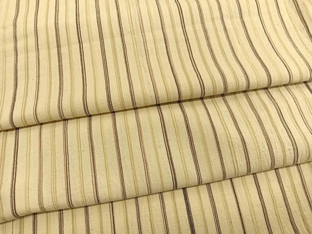 平和屋着物▽上質な紬 単衣 縞 正絹 逸品 BAAX2558hv