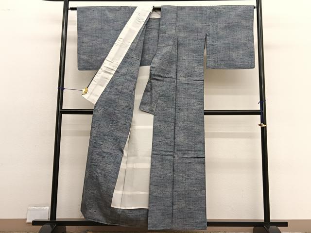 平和屋着物▽上質な紬 単衣 霞文 正絹 逸品 BAAX2562hv