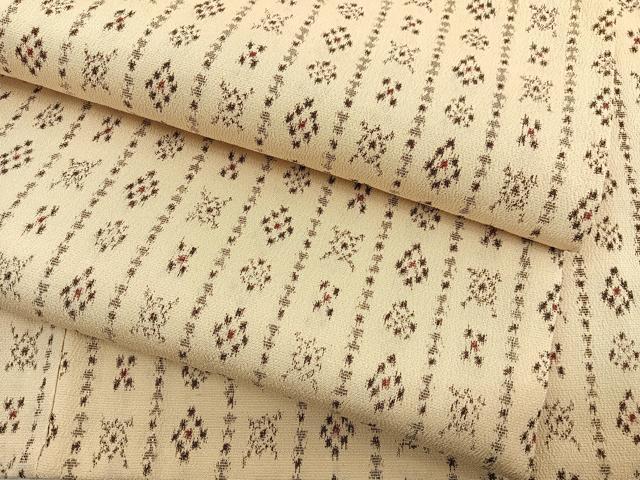平和屋着物▽上質なお召 単衣 幾何学間道 正絹 逸品 BAAX2563hv