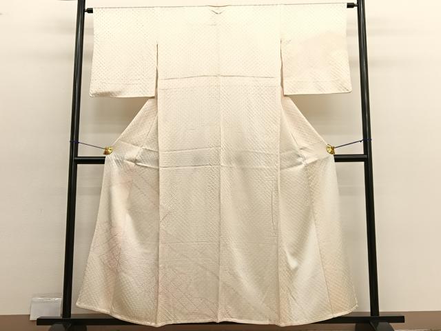 平和屋着物▽訪問着 単衣 絞り 松皮菱 正絹 逸品 BAAX2571hv