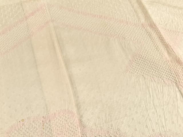 平和屋着物▽訪問着 単衣 絞り 松皮菱 正絹 逸品 BAAX2571hv